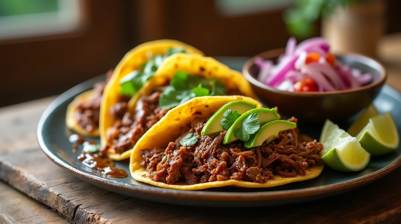 Tender Shredded Beef in Tacos