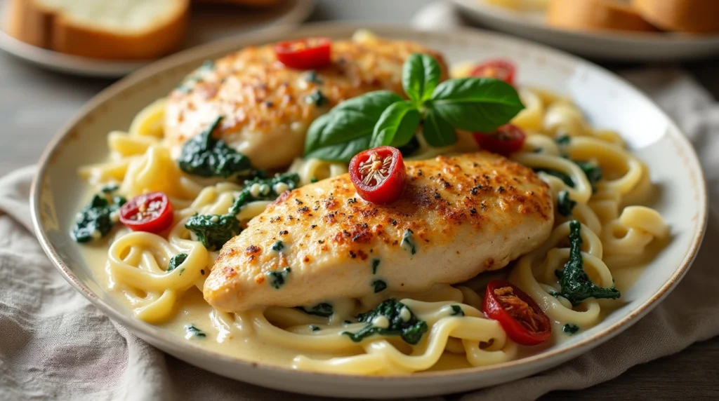 Creamy Tuscan Chicken with Spinach and Parmesan