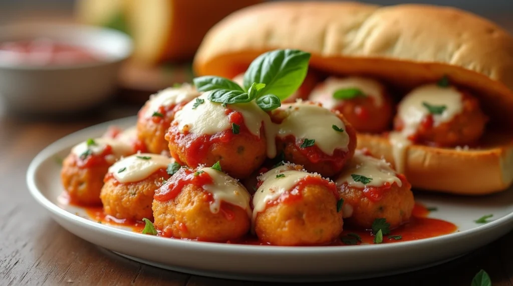 Cheesy Chicken Parmesan Meatballs – Perfect for Pasta or Subs